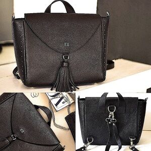 Full Grain Leather AU MEXIQUE 4-in-1 Convertible Backpack Crossbody